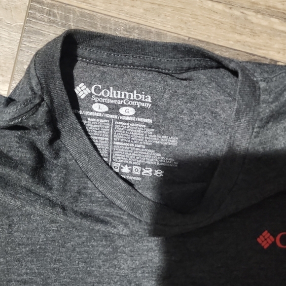 Columbia Men's Charcoal Long Sleeve Tee - Picture 2 of 3